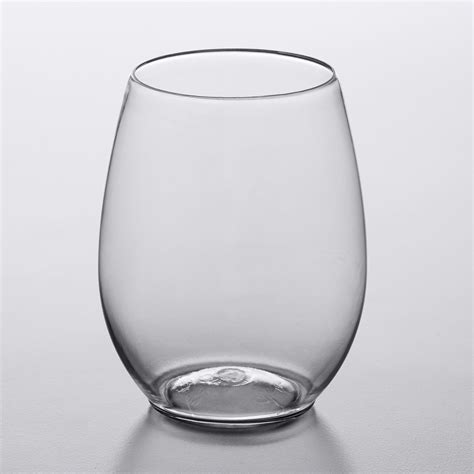 Visions Oz Clear Plastic Stemless Wine Glass Pack