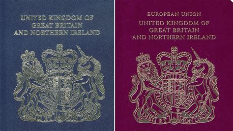 British Passports Will Go Back To Blue After Brexit Ditching Eu