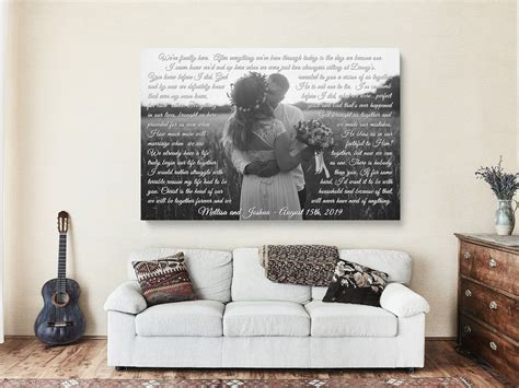 Your photo and text canvas print, Any text canvas, Custom made canvas, Black and white canvas ...