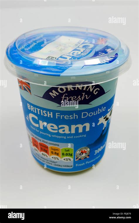 Fresh Double Cream Stock Photo Alamy