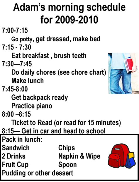 Schedules Starting With Your Kids Organizing Made Fun Schedules