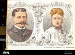 Retratos del príncipe y la princesa Enrique de Battenberg de El folleto de recuerdo que celebra ...