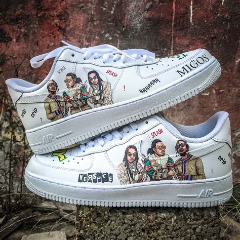 Custom Sneakers Nike Air Force 1 Migos By Customizzato On Etsy Mens