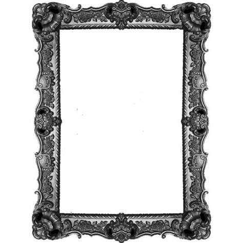 Black Gray Picture Frames Liked On Polyvore Featuring Frames Backgrounds Fillers Borders