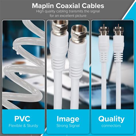 Maplin F Type Male To F Type Male Tv Satellite Aerial Coaxial Cable