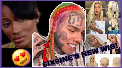 6ix9ine Shows Off His New Wig Install Yay Or Nay Youtube