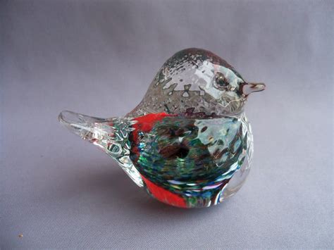 Hand Blown Art Glass Small Color Bird By Route4glass On Etsy