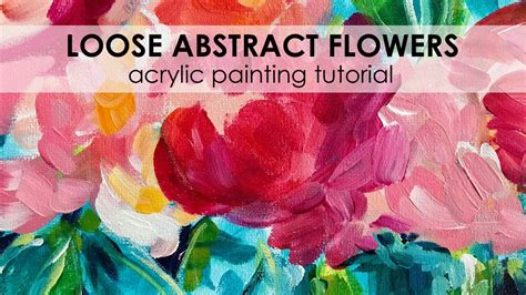 Abstract Flower Acrylic Painting Tutorial Flower Painting