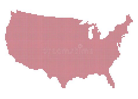 Usa Map Dot Vector Background Stock Vector Illustration Of Grid