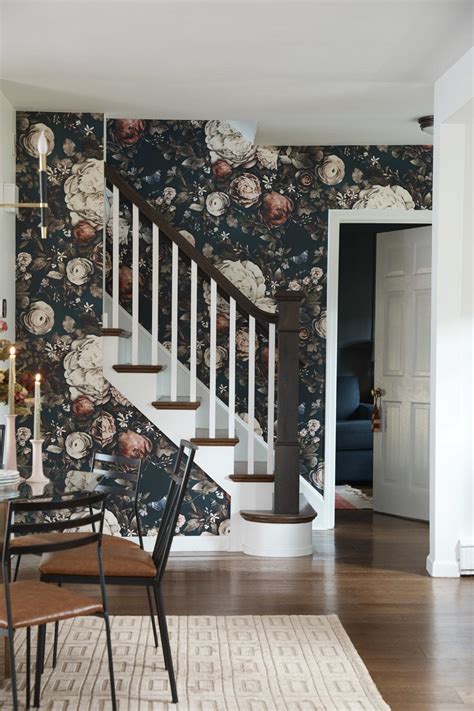 Bold Floral Wallpaper — Harper Home Company Blue Floral Wallpaper