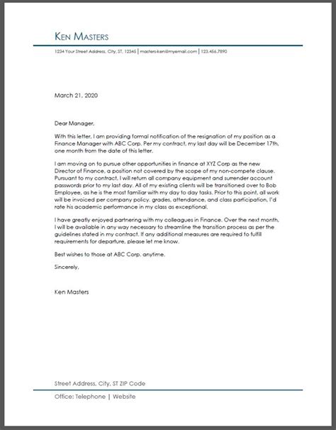 Positive Letter Of Resignation For Your Needs Letter Template Collection