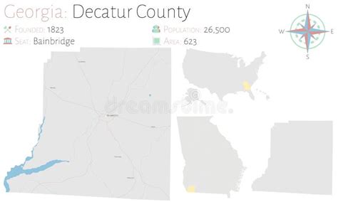 Map Of Decatur In Georgia Stock Vector Illustration Of Georgia 191394661