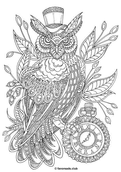 Please see my faq page to find info on copyright laws in your country. Fantasia - Steampunk Owl | Omalovánky a Vzory