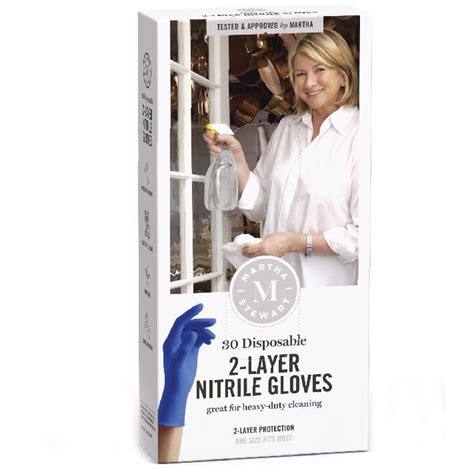 Medline Martha Stewart 2 Layer Heavy Duty Nitrile Gloves 30ct