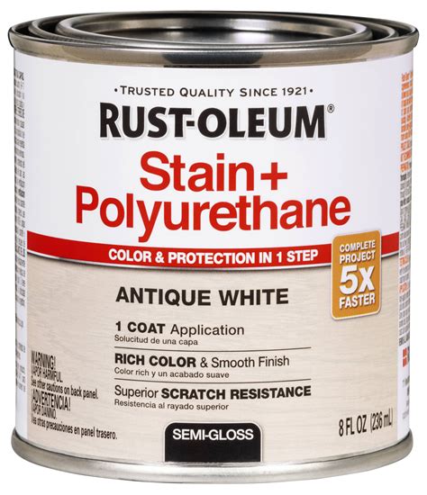 Rust Oleum Antique White Rust Oleum Stain And Polyurethane Semi Gloss Hp