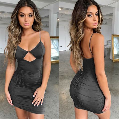 Womens Bandage Bodycon Sleeveless Evening Party Cocktail Club Short