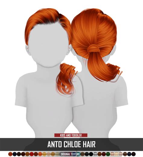 Anto Chloe Hair Kids And Toddler Version Redheadsims Cc