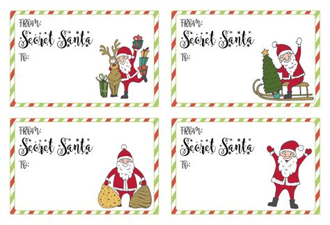 Santa Gift Tags Printable Free