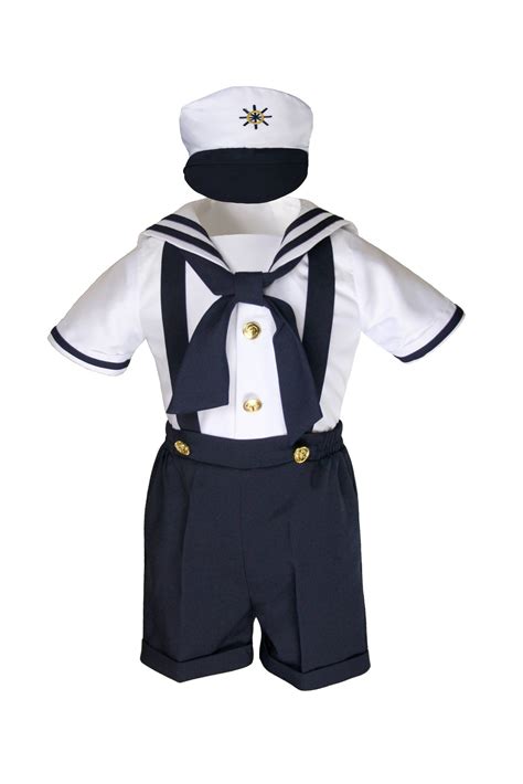 4pc Sailor Nautical White Shorts Suit 4 Baby Boy Kids Toddler S M L Xl