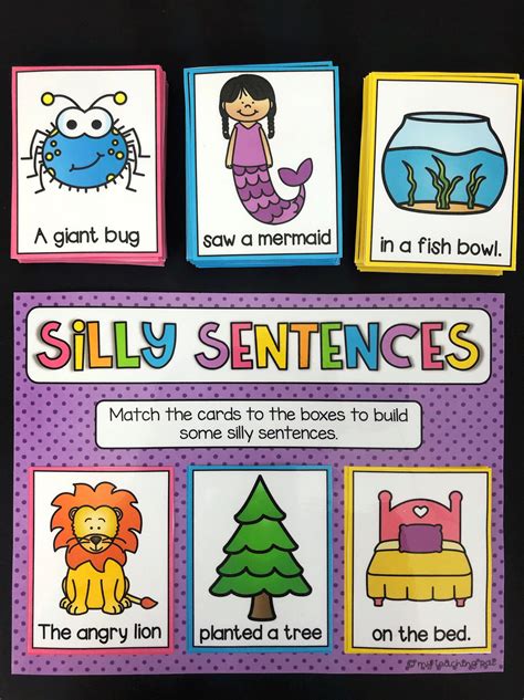 Silly Sentences Writing Center Silly Sentences Writing Center