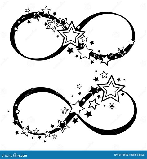 Símbolo Del Infinito Con Las Estrellas Ilustración Del Vector Imagen 65173898