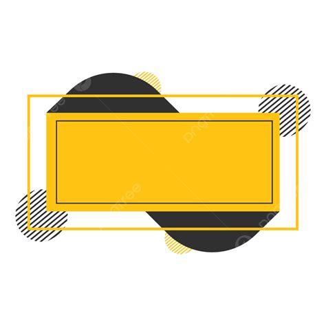 Black And Yellow Text Box Banner With Geometric Shape Geometric Shapes