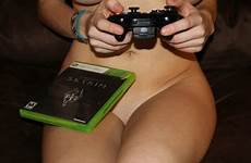 naked skyrim nude gamer tits nudity boobs controller smutty xbox360