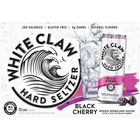 White Claw Black Cherry Hard Seltzer Pack Fl Oz