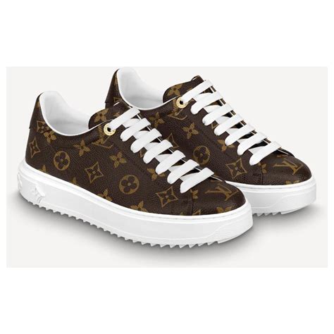 Louis Vuitton Lv Monogram Sneakers Brown Leather Ref223163 Joli Closet