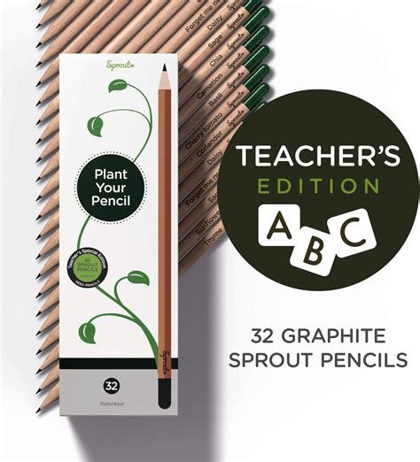Teachers Special Edition Sprout Plantable Graphite Pencils With