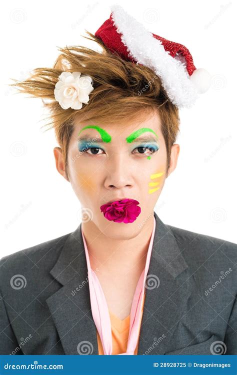 Freaky Guy Stock Image Image Of Asian Male Flower 28928725