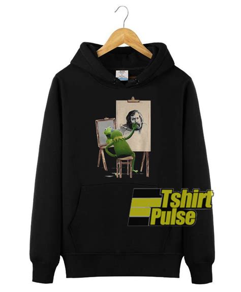 Kermit Frog Draw Hooded Sweatshirt Clothing Unisex Hoodie