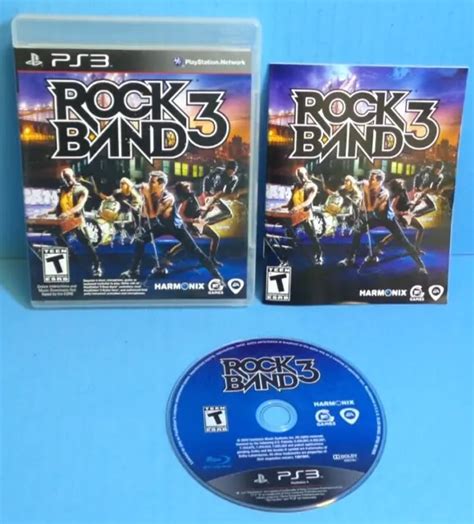 Rock Band 3 Playstation 3ps3 Video Game Complete With Manual 2395