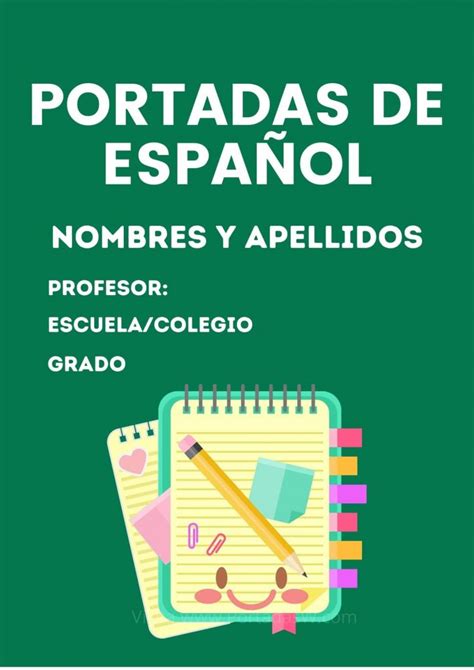 Portada Fácil De Español En Word Portadas Word