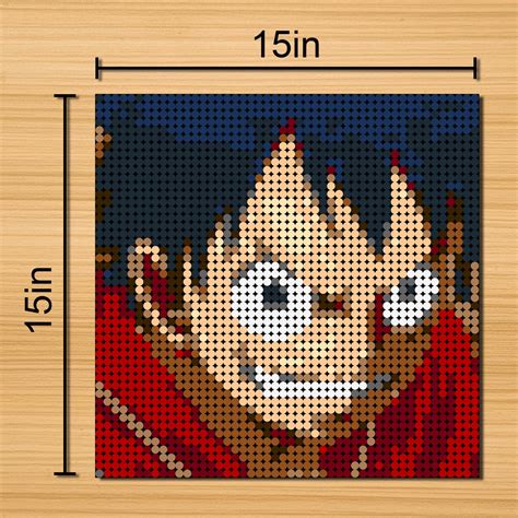 One Piece Luffy Pixel Art Pattern Pixel Art Grid Pixel Art Anime Porn