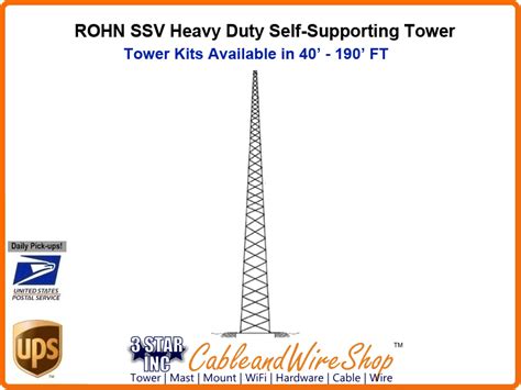 100 Ft Rohn Self Supporting Tower Free Standing Ssv Ss0100hd90