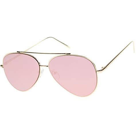 Zerouv Mirrored Oversized Aviator Sunglasses For Women And Men Metal Frame With Uv400 With