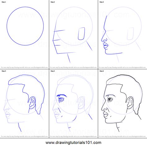 How To Draw Face From The Side Printable Step By Step