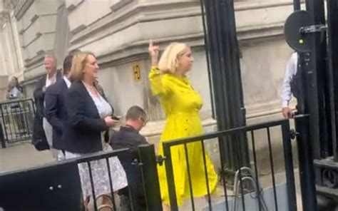 Andrea Jenkyns Defends Herself After Rude Gesture At No 10 Protesters
