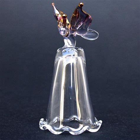 Butterfly Blown Glass Thimble Crystal Gold Figurine Etsy