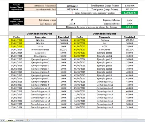 Plantilla Libro Excel Para Control De Gastos E Ingresos Control De