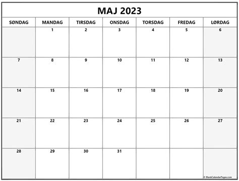 Maj 2023 Kalender Dansk Kalender Maj