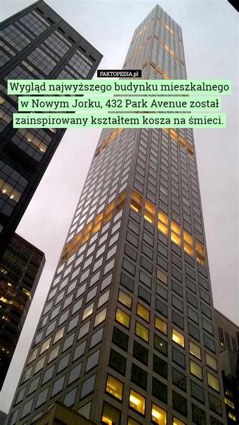 Wygląd Najwyższego Budynku Mieszkalnego W Nowym Jorku 432 Park Avenue