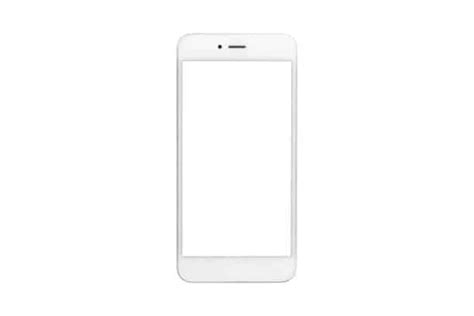 White Smartphone With Blank Screen On Isolated White Background
