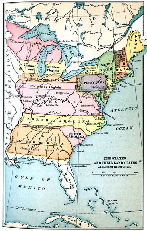 1783 Map Of The United States Map Of The United States