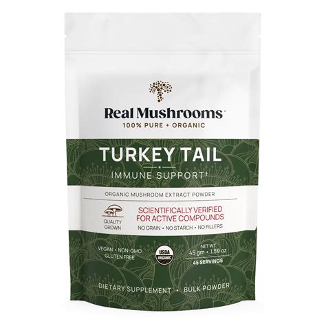 turkey turkey tail mushroom extract powder by real mushrooms