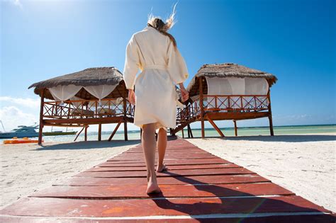 Sky Massage Cabins Overlooking The Caribbean Sea Riviera Maya Spa Vacation Caribbean Resort