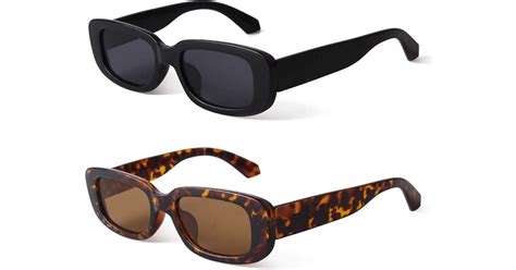 butaby retro rectangle sunglasses internet famous products on amazon popsugar smart living