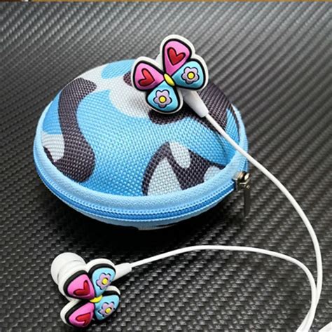Cute Butterfly Earphone In Ear Candy Color Girl Ear Phones Earbuds With