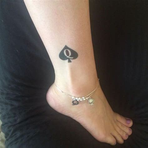 pin by teresa exley on tattoos and piercings ankle jewelry anklets queen of spades tattoo